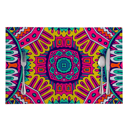 Colorful Mandala Bohemian Pattern Print Placemat
