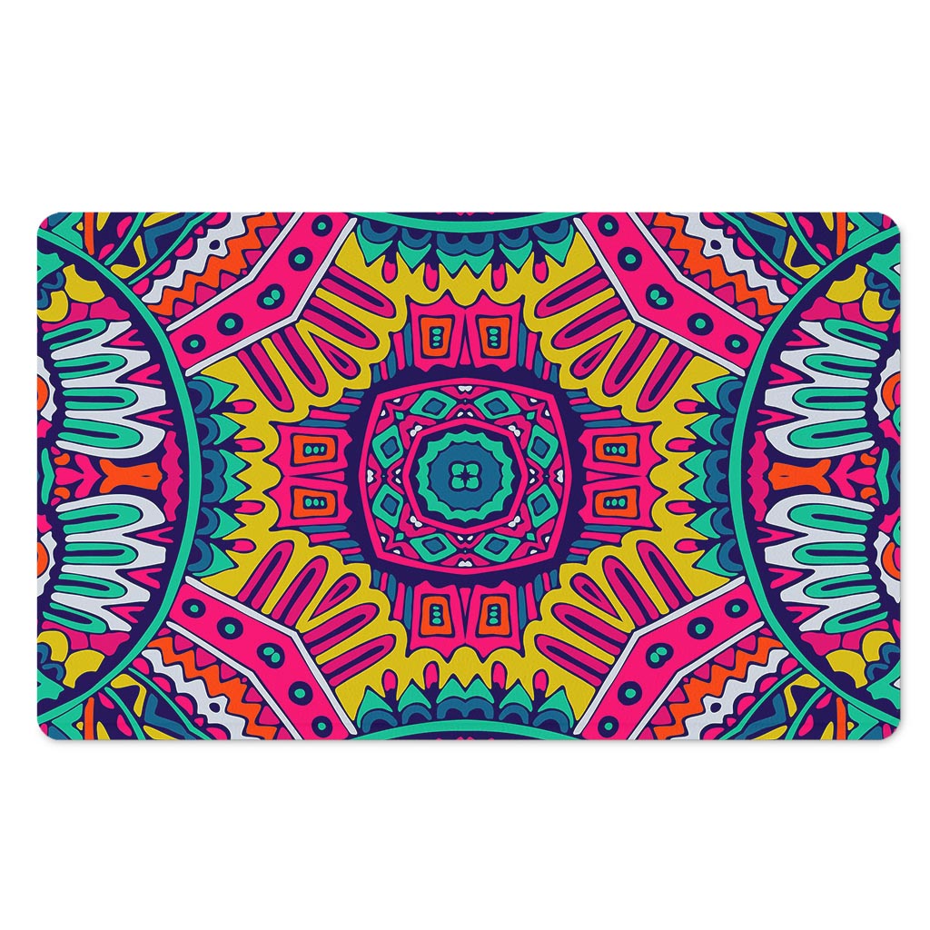 Colorful Mandala Bohemian Pattern Print Polyester Doormat