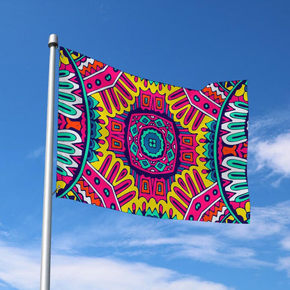 Colorful Mandala Bohemian Pattern Print Polyester Flag