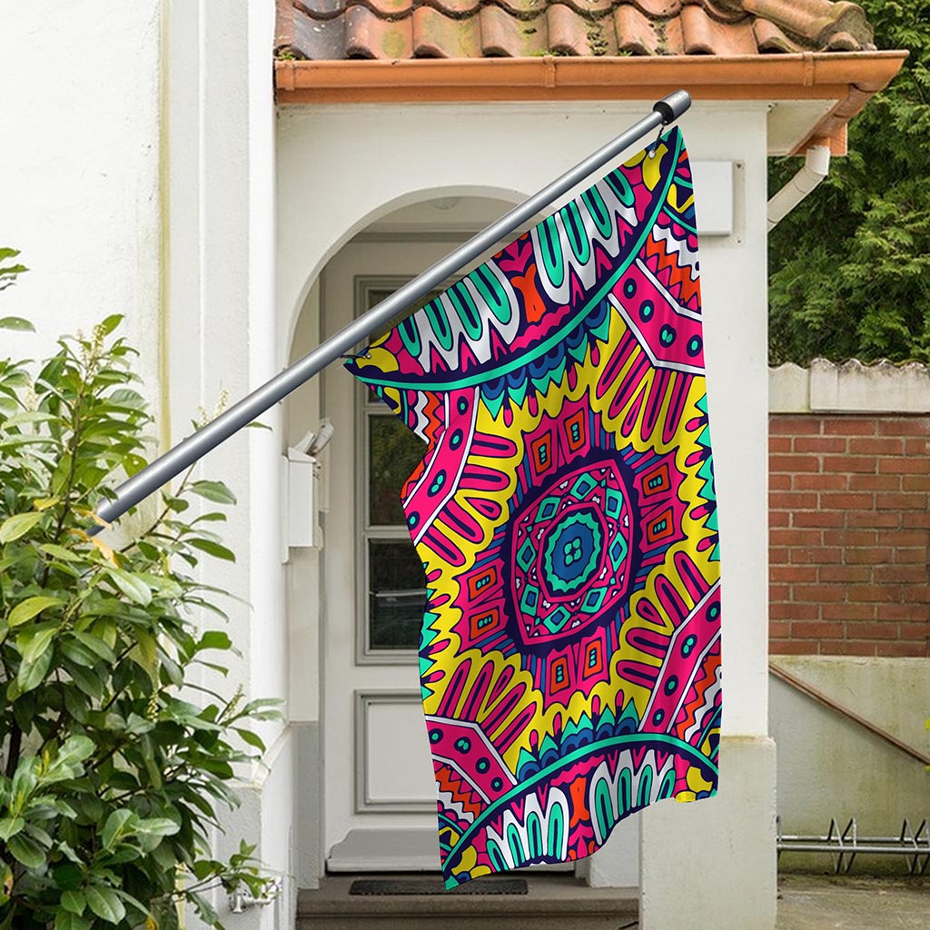 Colorful Mandala Bohemian Pattern Print Polyester Flag
