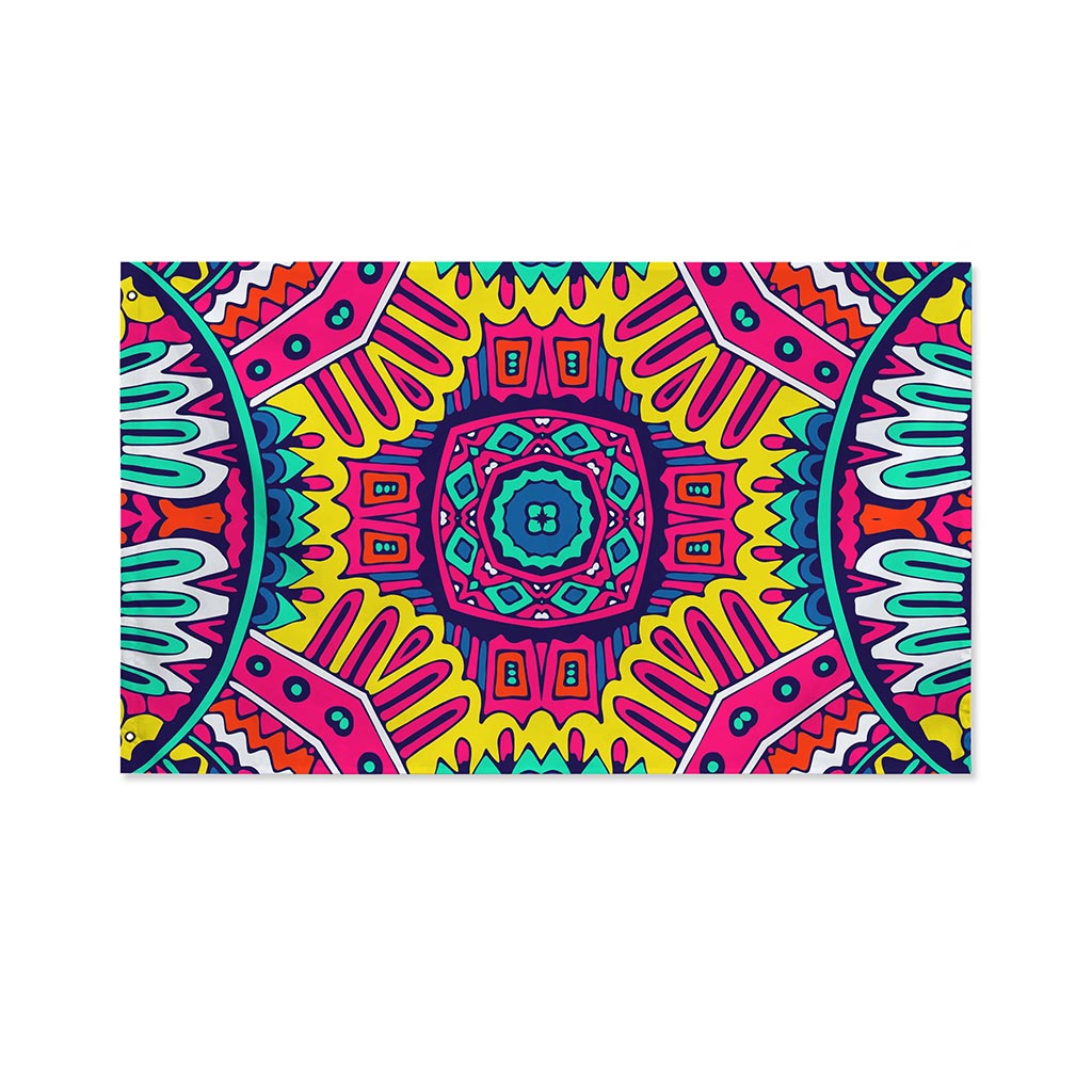 Colorful Mandala Bohemian Pattern Print Polyester Flag