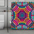 Colorful Mandala Bohemian Pattern Print Polyester Shower Curtain