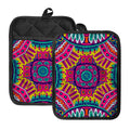 Colorful Mandala Bohemian Pattern Print Pot Holders With Pocket