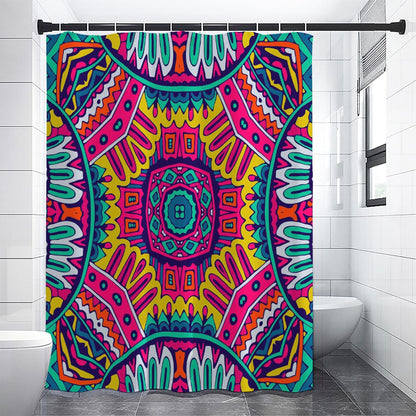 Colorful Mandala Bohemian Pattern Print Premium Shower Curtain
