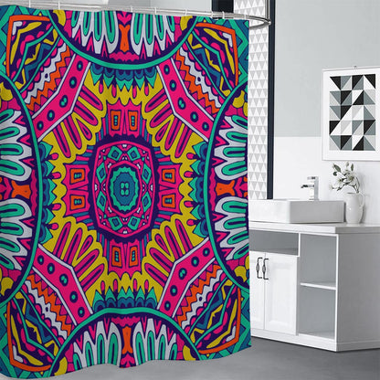 Colorful Mandala Bohemian Pattern Print Premium Shower Curtain