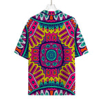 Colorful Mandala Bohemian Pattern Print Rayon Hawaiian Shirt
