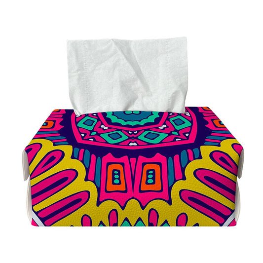 Colorful Mandala Bohemian Pattern Print Rectangle Tissue Box Cover