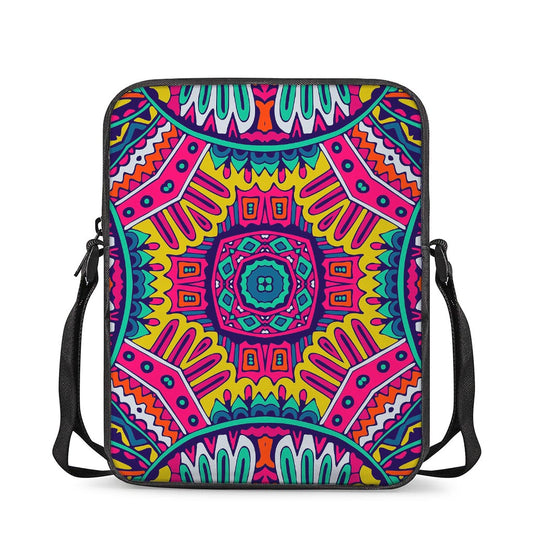 Colorful Mandala Bohemian Pattern Print Rectangular Crossbody Bag