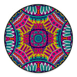 Colorful Mandala Bohemian Pattern Print Round Floor Mat