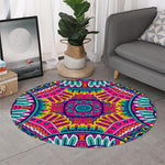 Colorful Mandala Bohemian Pattern Print Round Rug