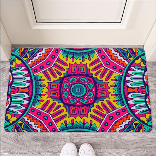 Colorful Mandala Bohemian Pattern Print Rubber Doormat