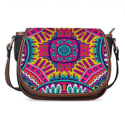 Colorful Mandala Bohemian Pattern Print Saddle Bag