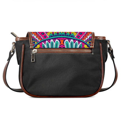 Colorful Mandala Bohemian Pattern Print Saddle Bag