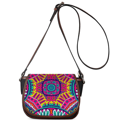 Colorful Mandala Bohemian Pattern Print Saddle Bag