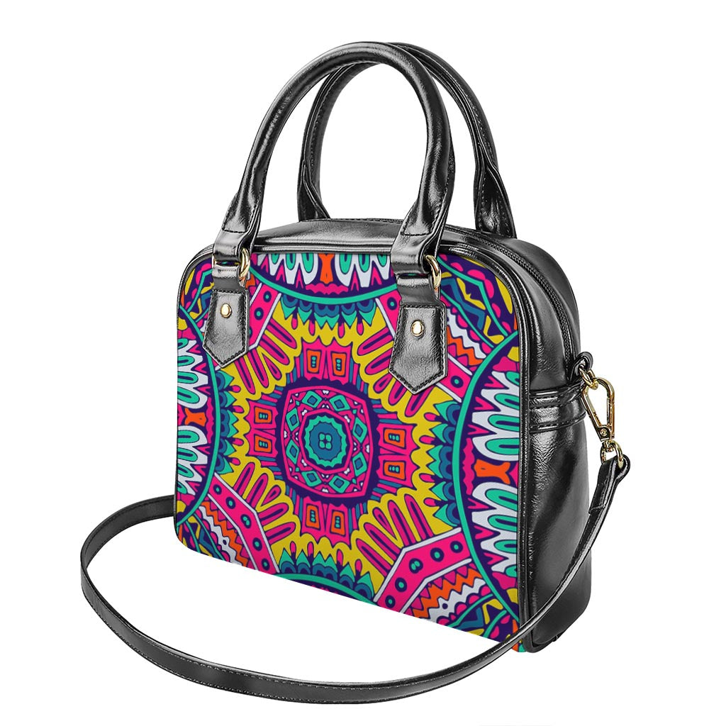 Colorful Mandala Bohemian Pattern Print Shoulder Handbag