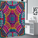 Colorful Mandala Bohemian Pattern Print Shower Curtain