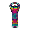Colorful Mandala Bohemian Pattern Print Single Neoprene Wine Tote