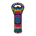 Colorful Mandala Bohemian Pattern Print Single Neoprene Wine Tote