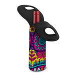 Colorful Mandala Bohemian Pattern Print Single Neoprene Wine Tote