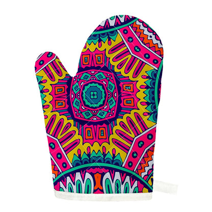 Colorful Mandala Bohemian Pattern Print Single Oven Mitt