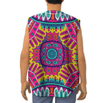 Colorful Mandala Bohemian Pattern Print Sleeveless Baseball Jersey