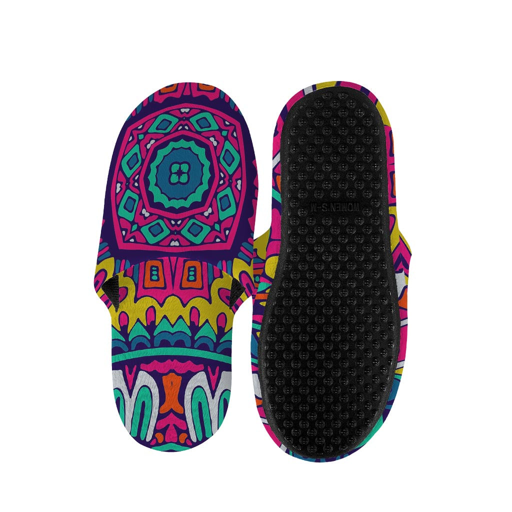 Colorful Mandala Bohemian Pattern Print Slippers