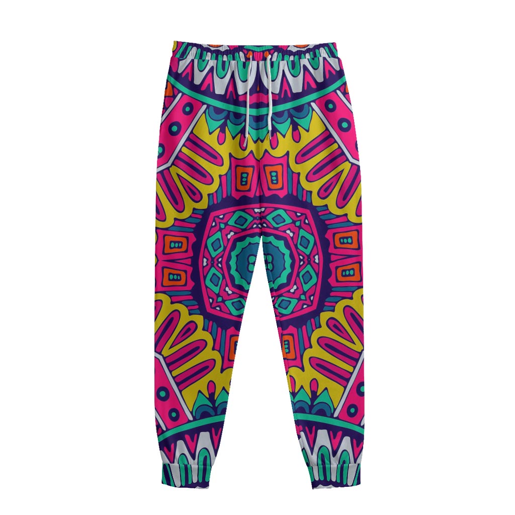 Colorful Mandala Bohemian Pattern Print Sweatpants