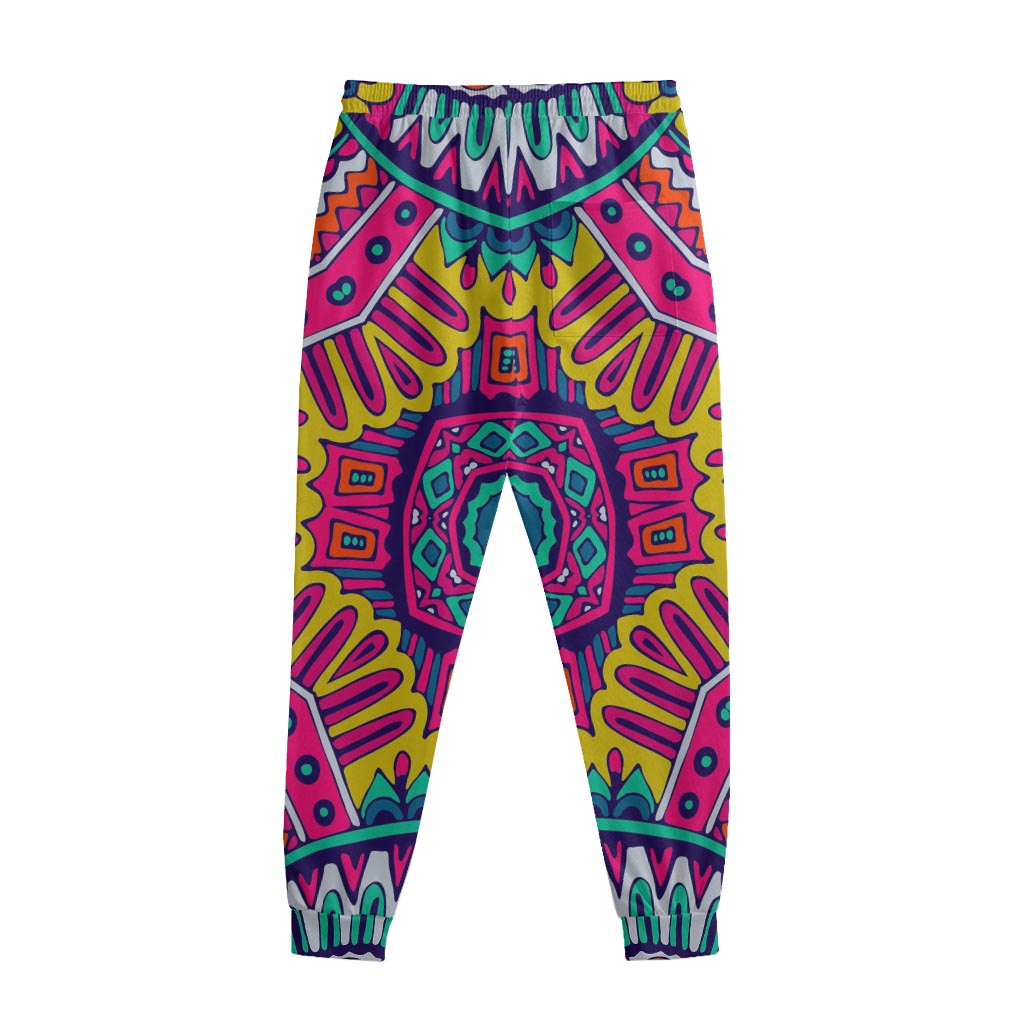 Colorful Mandala Bohemian Pattern Print Sweatpants
