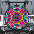 Colorful Mandala Bohemian Pattern Print Tire Cover With Camera Hole