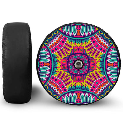 Colorful Mandala Bohemian Pattern Print Tire Cover With Camera Hole