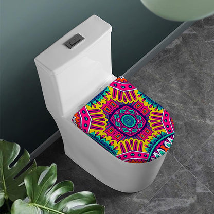 Colorful Mandala Bohemian Pattern Print Toilet Lid Cover
