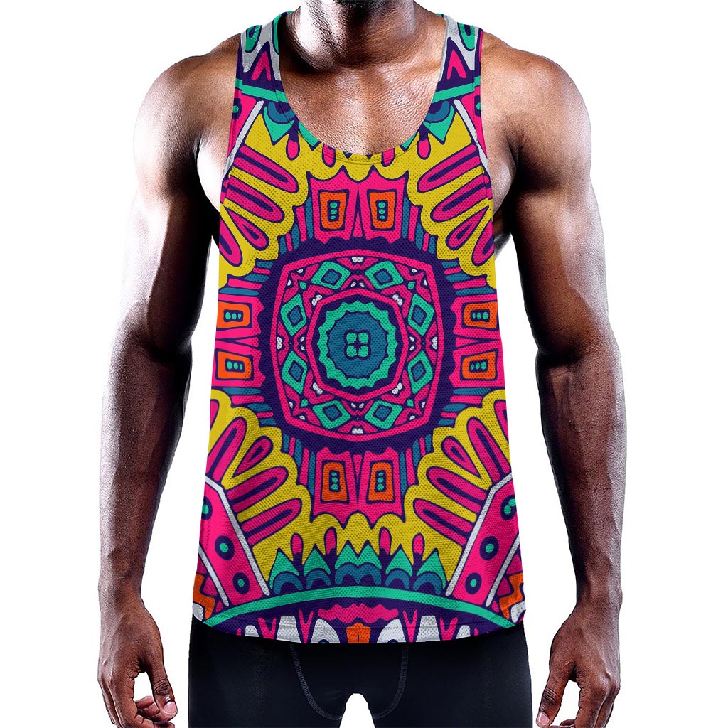 Colorful Mandala Bohemian Pattern Print Training Tank Top