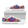 Colorful Mandala Bohemian Pattern Print White Low Top Sneakers