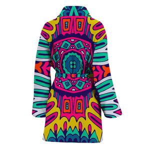 Colorful Mandala Bohemian Pattern Print Women's Bathrobe