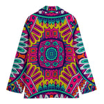 Colorful Mandala Bohemian Pattern Print Women's Blazer