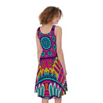 Colorful Mandala Bohemian Pattern Print Women's Sleeveless Dress