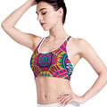 Colorful Mandala Bohemian Pattern Print Women's Sports Bra