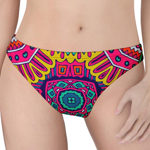 Colorful Mandala Bohemian Pattern Print Women's Thong