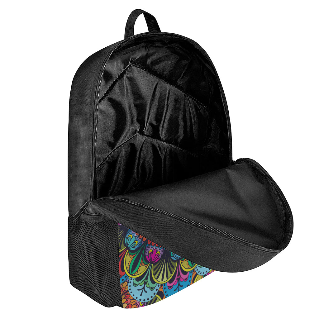 Colorful Mandala Print 17 Inch Backpack