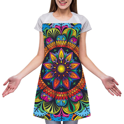 Colorful Mandala Print Adjustable Apron