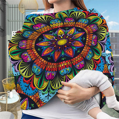 Colorful Mandala Print Baby Seat Cover