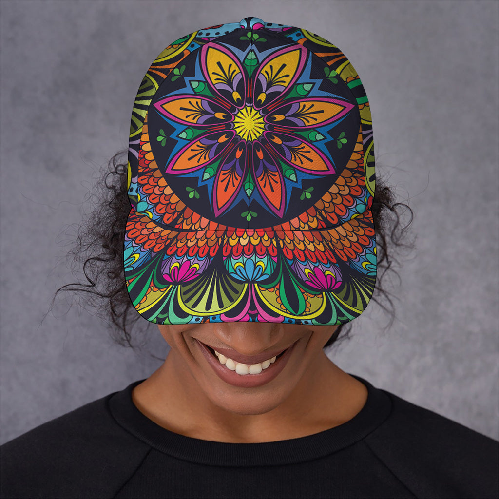 Colorful Mandala Print Baseball Cap