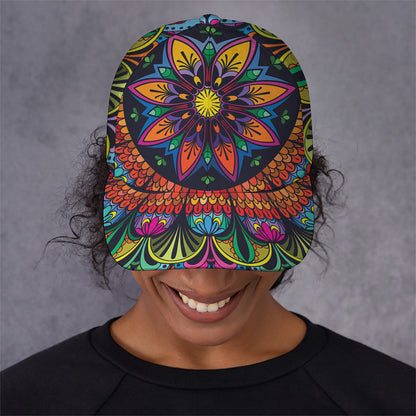 Colorful Mandala Print Baseball Cap