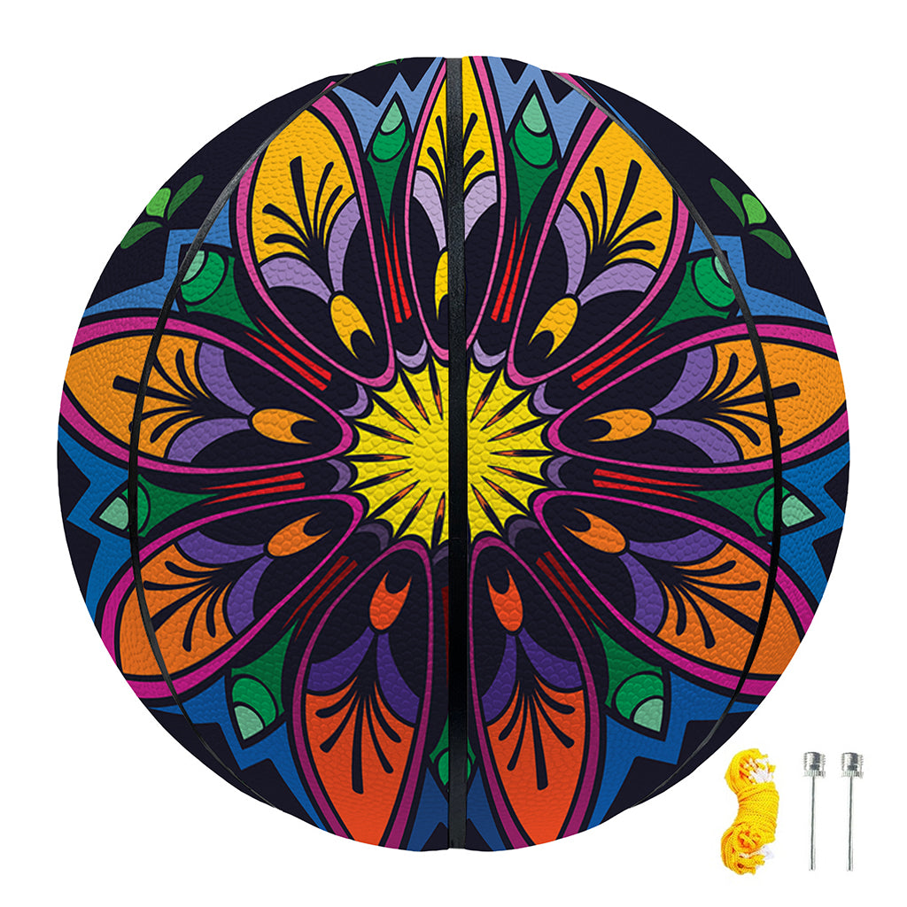 Colorful Mandala Print Basketball