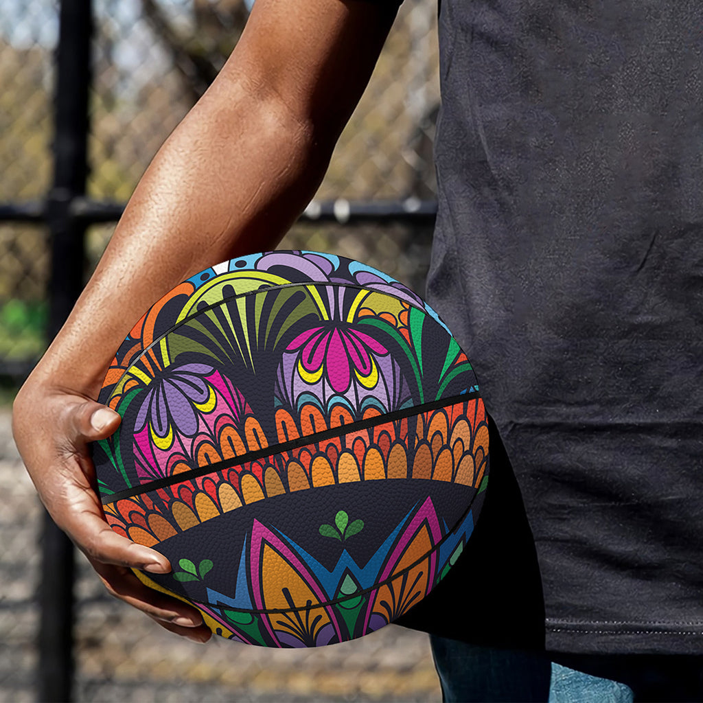 Colorful Mandala Print Basketball