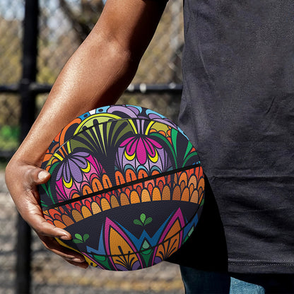 Colorful Mandala Print Basketball