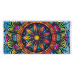 Colorful Mandala Print Beach Towel