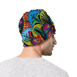 Colorful Mandala Print Beanie