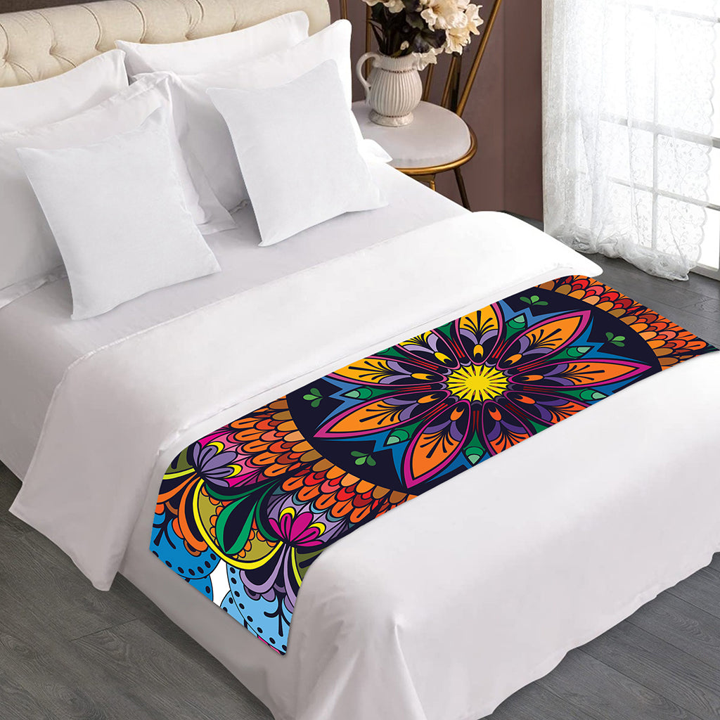 Colorful Mandala Print Bed Runner