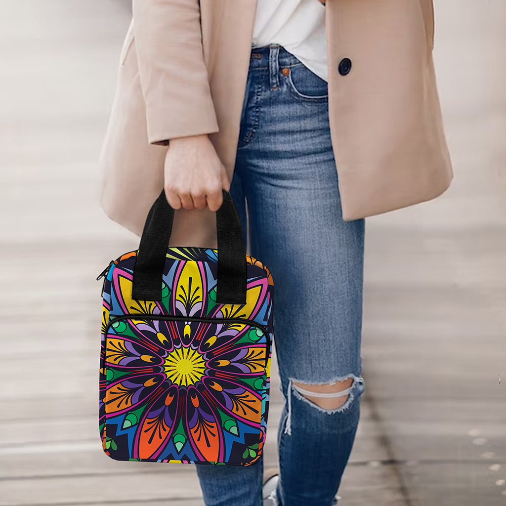 Colorful Mandala Print Bible Tote Bag